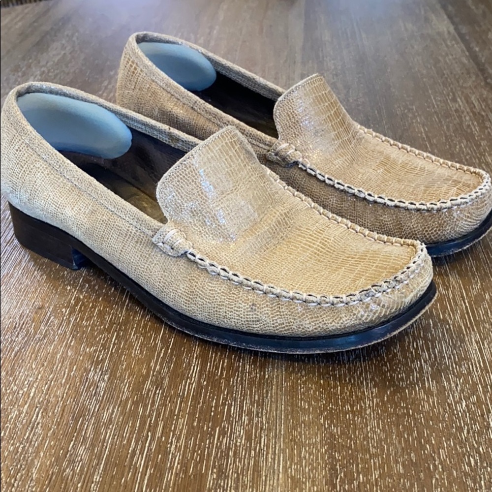 Sesto Meucci tan alligator sleek classy shoe